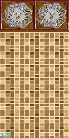 Sims 2 — Sienna Sun Tile for Pools by msnicoleking — Here\'s a tile you probably recognize as Maxis. I\'ve added some