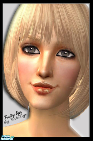 Sims 2 — Fruity lips by katelys — Shiny and fruity lipstick, comes in 7 shades. Hope you\'ll like it as much as i do.