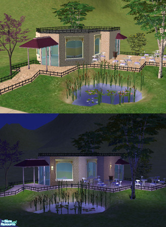 Sims 2 — 23 Main Street by andreagrace — Welcome to 23 Main Street! Set up to serve as a small cafe or bakery. Landscaped