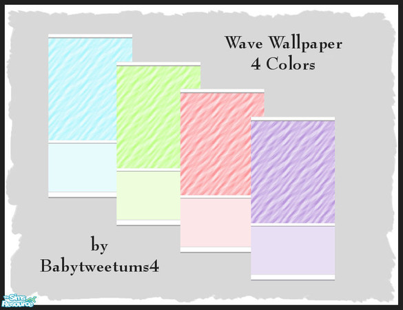 Sims 2 — Wave Wallpaper by babytweetums4 — This Wave Wallpaper would look great in a beach house. Nice bright colors