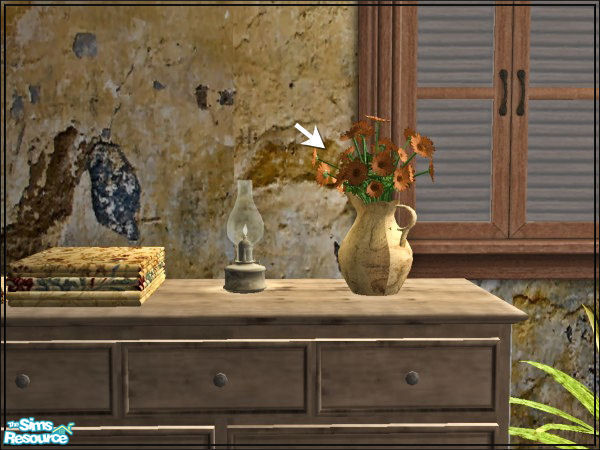 Sims 2 — Montego in distressed wood - Vase by ~Monica~ — A recolor of Brigit\'s provence vase. Enjoy ;)