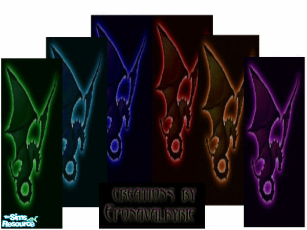 Sims 2 — EponaGlowDragonWallSet by EponaValkyrie — A revamp of my favortie TS1 walls now for TS2!! Available in six great