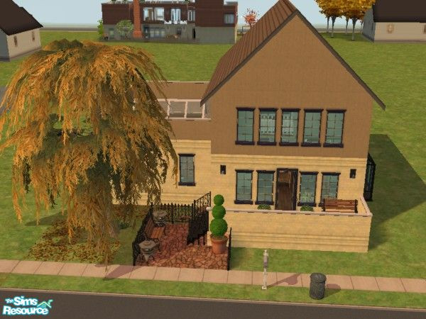 Sims 2 — Experimental Townhome by ianbradley26 — This literally built itself into a well-proportioned home. The design
