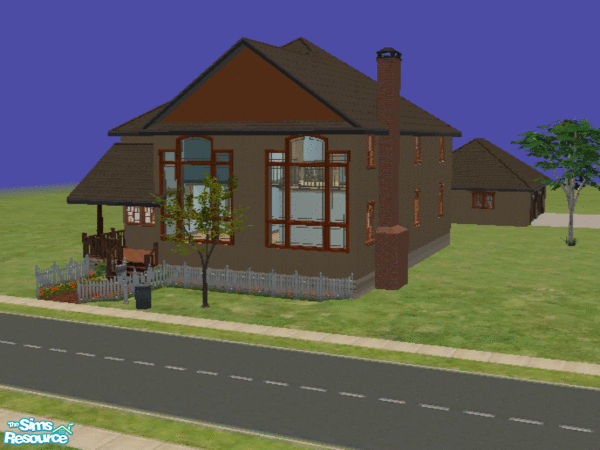 Sims 2 — European by devoted2rusty — This home features a great room, with a vaulted ceiling. Upstairs with balcony, a