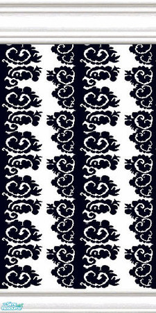 Sims 2 — jsf2CottageFilagreeBlack by jsf — In my cottage mouldings a bright, black and white, intricate, filagree
