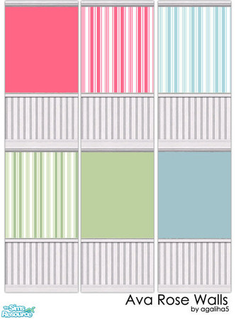 Sims 2 — Ava Rose Walls by agaliha5 — A set of walls to match my Ava Rose kid\'s bedroom. There is also a matching floor