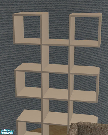 Sims 2 — Mondrian Livingroom-Recolor - Shelf Recolor by Newtlco — A decorative shelf.
