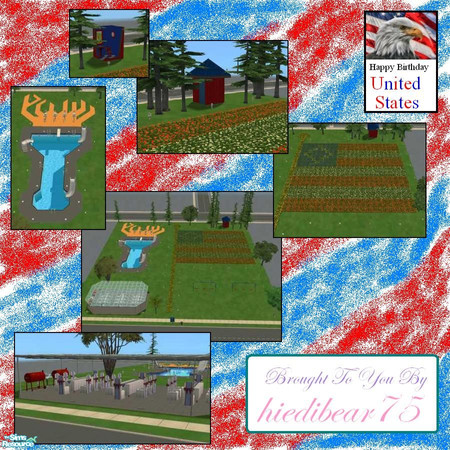 Sims 2 — Independence Day Park by hiedibear75 — July 4th 1776 was the birth-date of the United States of America. Happy