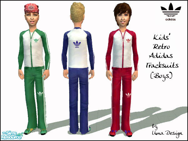 Sims 2 — Retro Tracksuits for Boys - Set by Uma Design — Now your little boys can get back on track in style! Comfortable