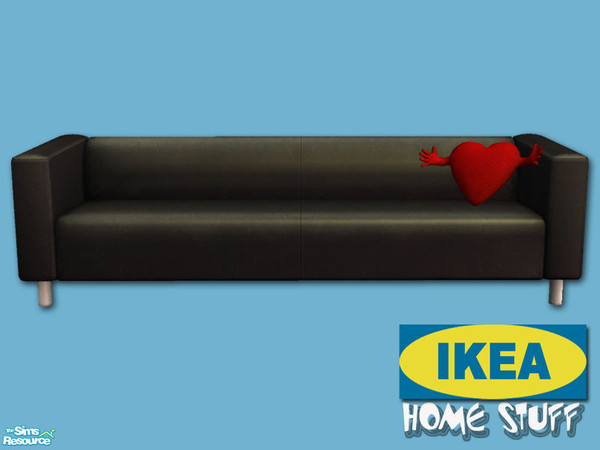 Sims 2 — Ikea Home Stuff - KlippanSofa  - Black Leather by Shakeshaft — Part of a set of recolours of the
