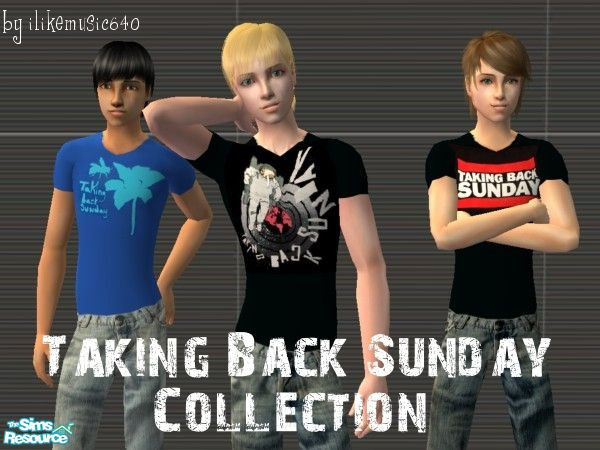Sims 2 — Taking Back Sunday Shirts for Teens(Male) by ILikeMusic640 — Taking Back Sunday shirts!