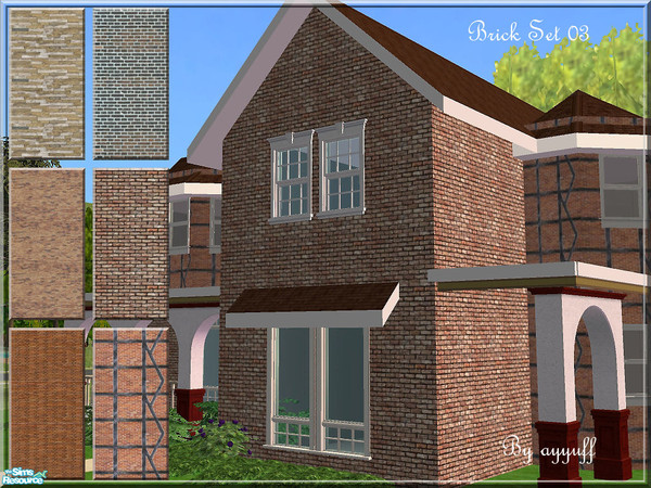 Sims 2 — Brick Set 03 by ayyuff — Included: 6 bricks.. Cost:2