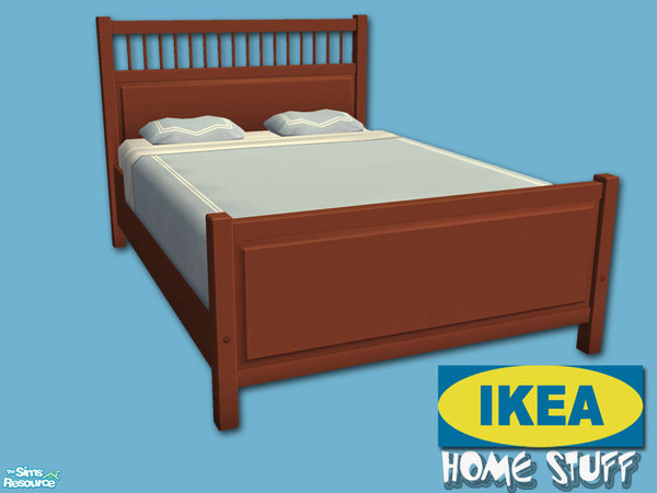 Sims 2 — Ikea Home Stuff - Hemnes Bed - Red by Shakeshaft — Part of a set of recolours of all the Hemnes Bedroom