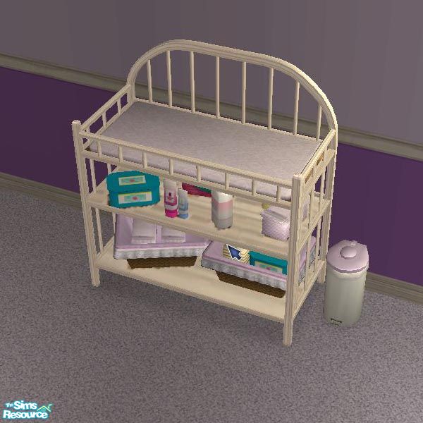 The Sims Resource Lavender Nursery Changing Table
