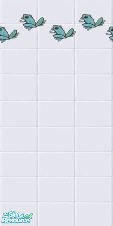 Sims 2 — Funky Frog Tile Wall 2 by SSilver — Part of my Funky Frog Bathroom Set.