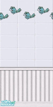 Sims 2 — Funky Frog Bathroom Wall 1 by SSilver — Part of my Funky Frog Bathroom Set.