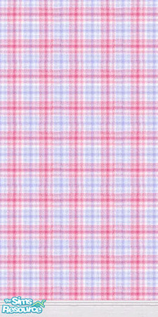 Sims 2 — Pink Plaid Wallpaper with Baseboards by melissaroach — An adorable pink/blue plaid living room set for those