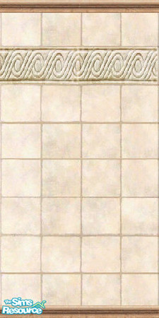 Sims 2 — Almond Pace Setter wall by SouthernSimmer — Almond Tiled Wall by Southern Simmer.
