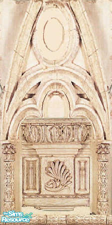 Sims 2 — stone relief wall by The_Unicorn — -