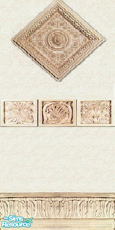 Sims 2 — stone detail wall by The_Unicorn — -