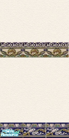 Sims 2 — Litle Cherubs tiles by alexasrosa — 17 century portuguese polichromactic tiles