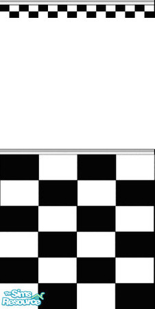 Sims 2 — D2DBlack Checked Wall by D2Diamond — Black checkered tile wall. Matches the linoleum floor already in the game.