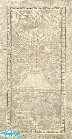Sims 2 — relief stone panel by The_Unicorn — -