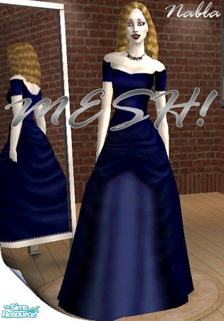 Sims 2 — Vampire gowns MESH by nablanabla — MESH, this is required to use the other vampire gown, This mesh was made by