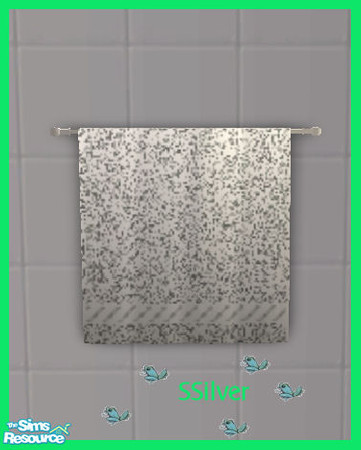 Sims 2 — White Towel Decor by SSilver — This is a recolor of Windkeeper's Bathroom Towel Mesh, which can be found in her