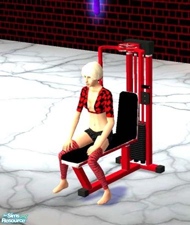 Sims 2 — Butterfly Machine - Black CUSHIONS by buntah — This is part of my College Gym set. It requires University and