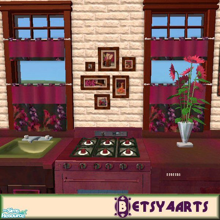 Sims 2 — TP Curtains by Betsy4arts — Curtains to match the set.Betsy's creations