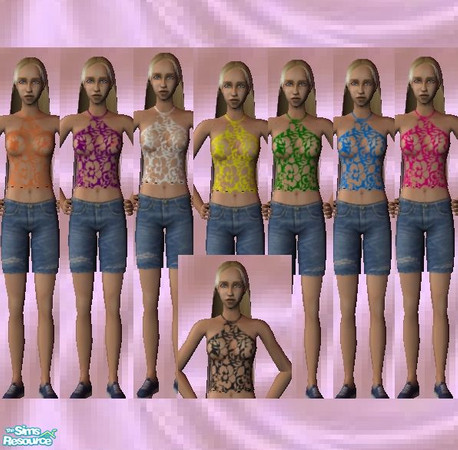 Sims 2 — LACE TOPS by janicap — Sexy lace tops,8 colours