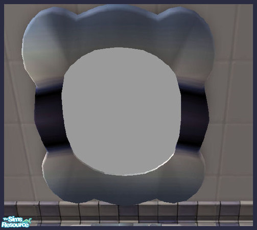 Sims 2 — 2 toned blue mirror by SSilver — Part of my Blue Roses Bathroom Set.
