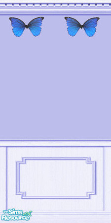Sims 2 — Butterfly Bedroom Wall by Outpost_Road — Wall to match the Butterfly Bedroom set.