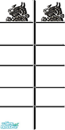 Sims 2 — dragon bathroom tile by ead425 — ..