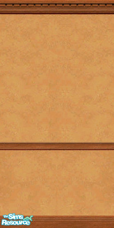Sims 2 — Muga Peachy wallpaper by MugaSim — Peach with dark wood. Part of the wicker bedroom set