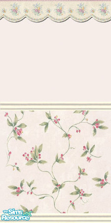 Sims 2 — FS_With border by Astarta — Another floral wallcovering.