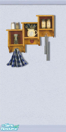 Sims 2 — Blue Country Kitchen Wall2 by Tammi — Wall to go with the blue country kitchen set