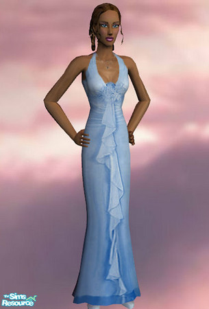 Sims 2 — blue formal by Cori27 — a pastel gown for a young adult