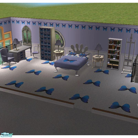 Sims 2 — Butterfly Bedroom Set by Outpost_Road — A butterfly bedroom set for little girls.
