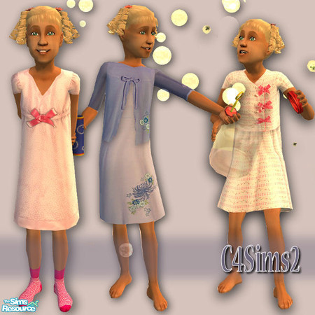 Sims 2 — Pastel Nighties by FaronDesign — As requested here are 3 pastel nighties, hope you like them. Requires my mesh.