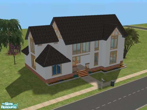 Sims 2 — Ntropolis #02 by Ntropolis — A big, beautiful villa for that large family! Includes two-story foyer and a pool.