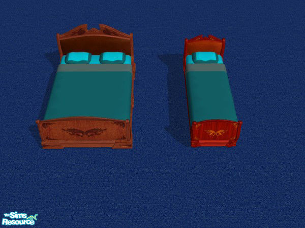 Sims 2 — Dark Design's Blue & Grey Bedding by Dark_Design — One of fifteen beddings in Dark Design's Bedding