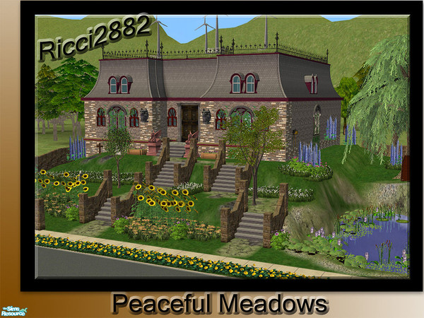 Sims 2 — Peaceful Meadows Cemetary by TheNumbersWoman — **Requires Mansion and Garden Stuff**Peaceful Meadows, makes you