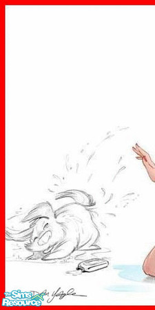 Sims 2 — "Mandy Washes Her Dog" #1 by Galloandre — Mandy's washed her dog Scoots, but the dog shampoo had