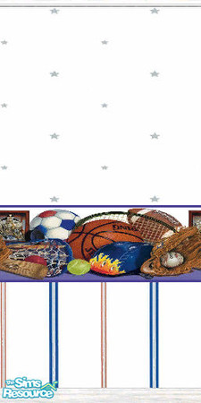 Sims 2 — Active Boys - Sport Mix Wallpaper by Bitzybus — Part of Active Boys Basic Room set.
