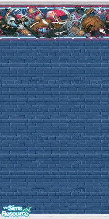 Sims 2 — Active Boys - Sport Brick Wallpaper by Bitzybus — Wallpaper with brick imitation. Part of Active Boys Basic Room