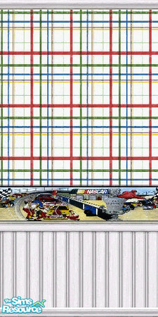 Sims 2 — Active Boys - Nascar Wallpaper by Bitzybus — Part of Active Boys Basic Room set.