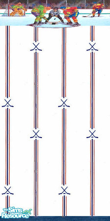 Sims 2 — Active Boys - Hockey Wallpaper by Bitzybus — Part of Active Boys Basic Room set.