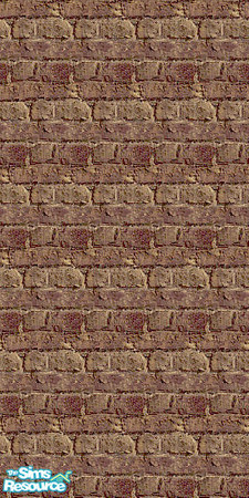 Sims 2 — Brick Outhouse Exterior by Lorah — A weathered exterior wall for your brick outhouse.